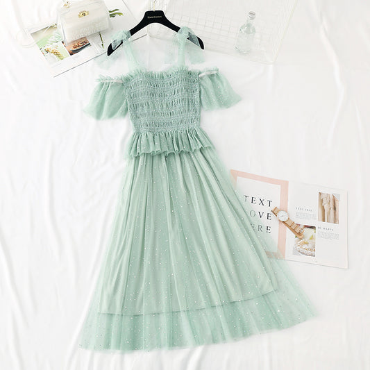 The new waist is slim, French retro skirt  4391