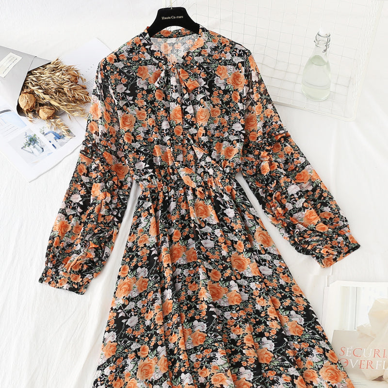 The new lace up chiffon skirt is thin and gentle, with a skirt inside  4060