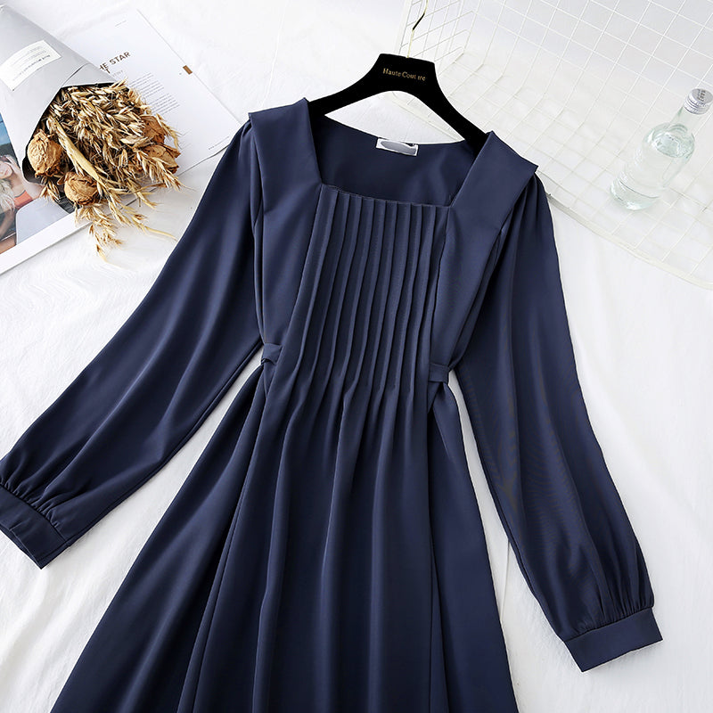 New style slim French retro dress  4551