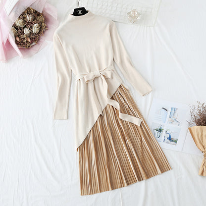 New beveled sweater + velvet skirt  4468