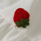 Sweet wind, strawberry embroidery stitching in the long skirt, elastic waist A line big skirt  3618