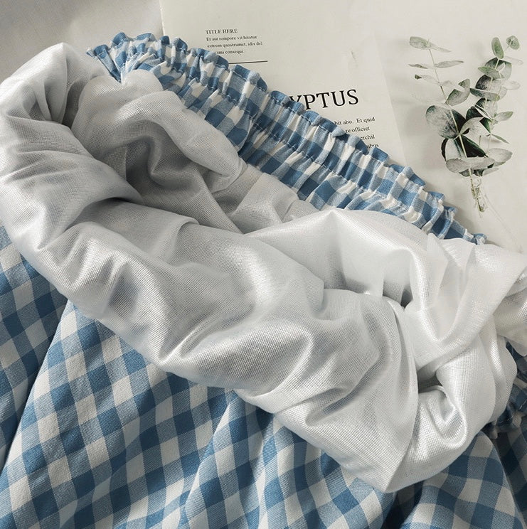 Jupe à volants patchwork à carreaux vintage, jupe trapèze ample décontractée taille haute 3615