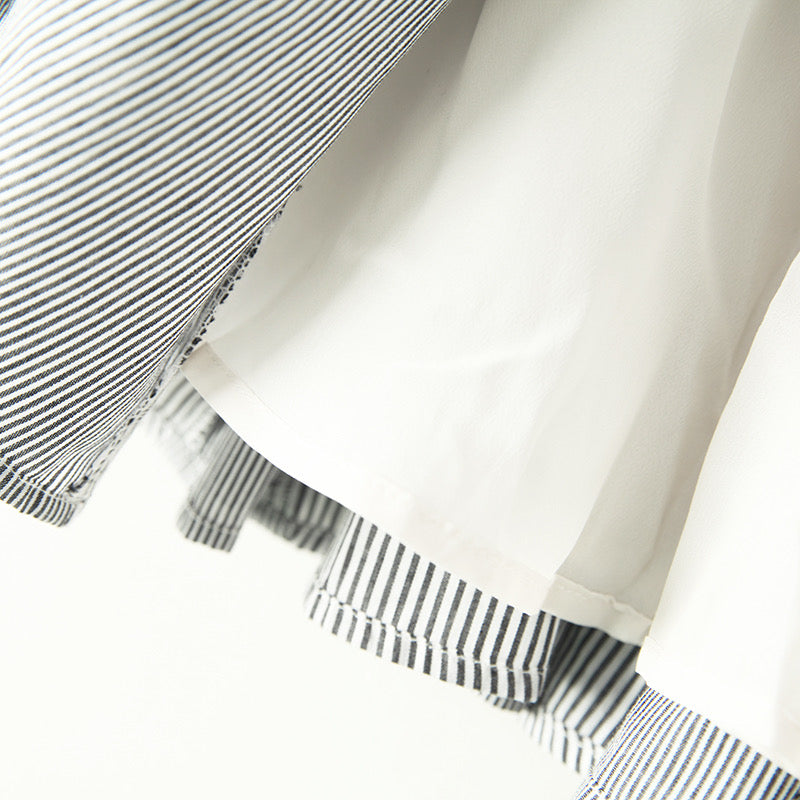 Exported to Japan single, new style, high waist skirt pleated skirt, spring and summer, cotton A-line skirt, JK umbrella skirt preppy skirt  3609