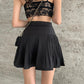 High waist skirt, summer, new style, black pleated skirt and white skirt  3647