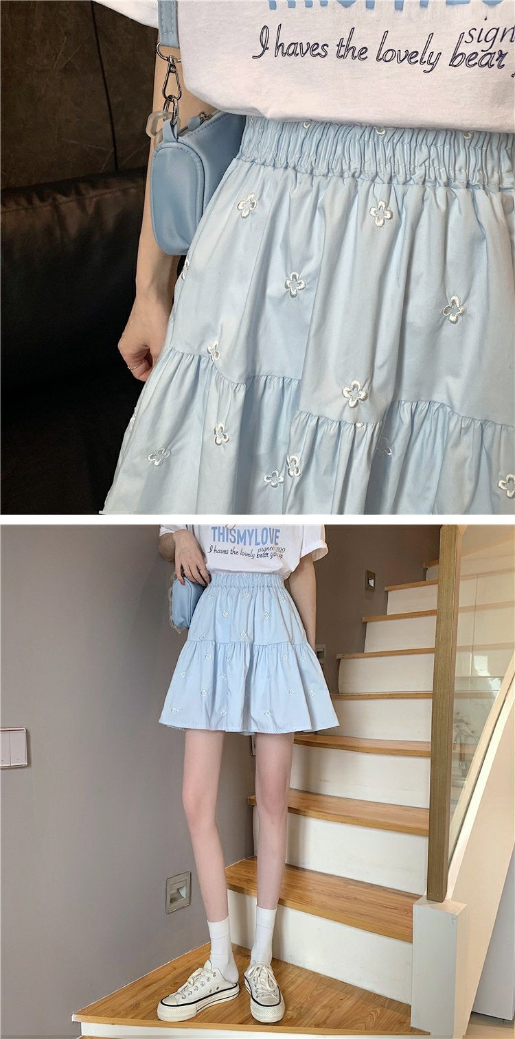 New , heavy embroidery skirt, A-line skirt  3550