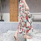 Summer, new style, chiffon split skirt, floral, high waist tie, beach sun protection holiday wrap skirt  3628