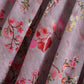 Blumenrock, Midirock aus Baumwolle und Leinen mit Tasche, lila Rock in A-Linie 3573