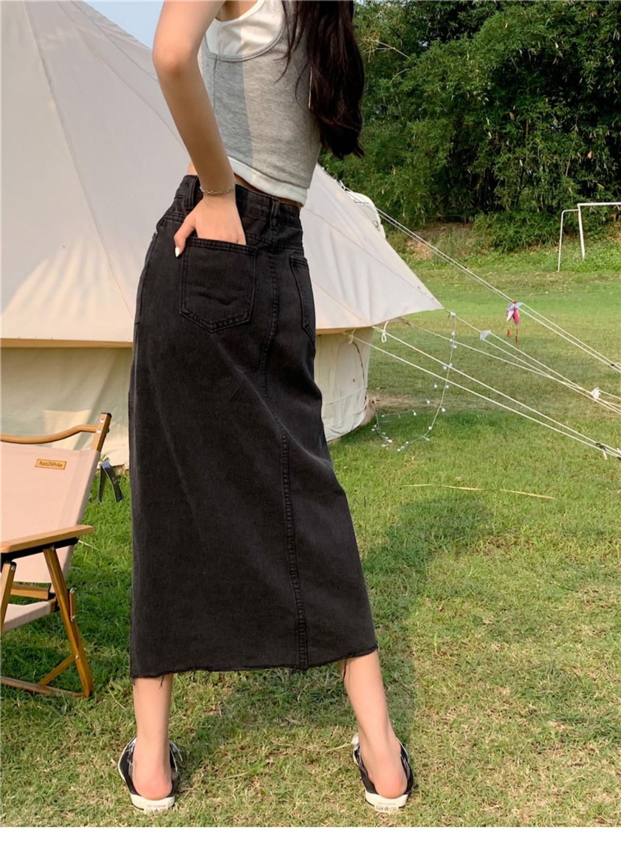 Denim skirt, summer, new style, slim and buttock length skirt  3659