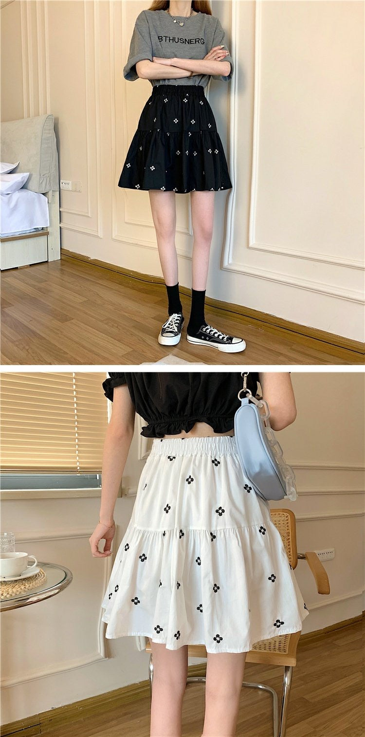 New , heavy embroidery skirt, A-line skirt  3550