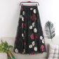 Embroidered large flowers, stylish, sweet mesh midi fairy skirt  3632