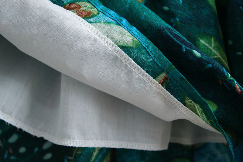 Printemps et été, jupe trapèze, petite jupe fleurie taille haute 3585