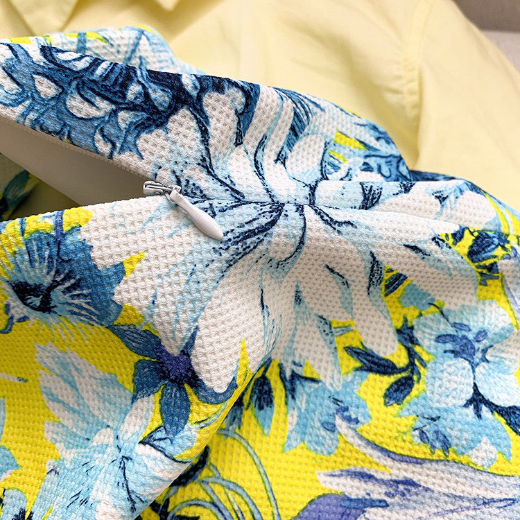 Sens de la peinture à l'huile de Van Gogh, demi-jupe à imprimé frais, jupe portefeuille à la hanche 3593