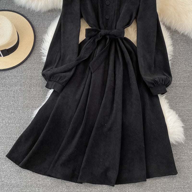 Cute A Line Long Sleeve Dress Fashion Dress  10829